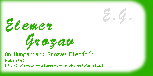 elemer grozav business card